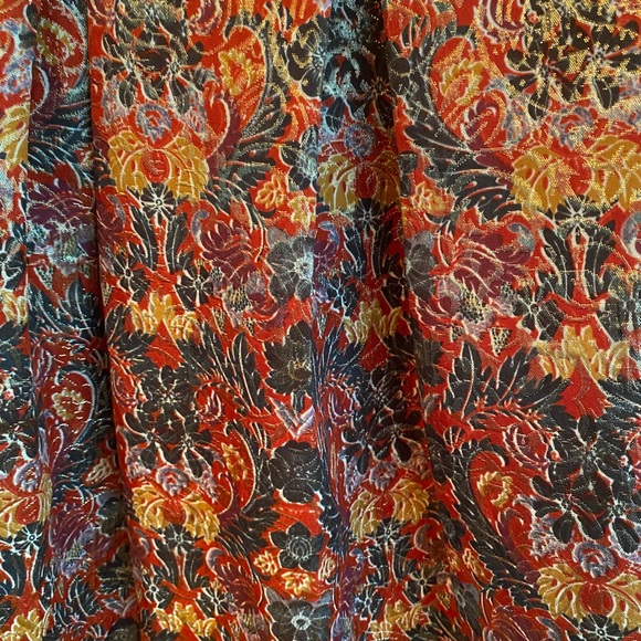 Anthropologie Maeve Rosia Metallic Floral Skirt M - Picture 2 of 4